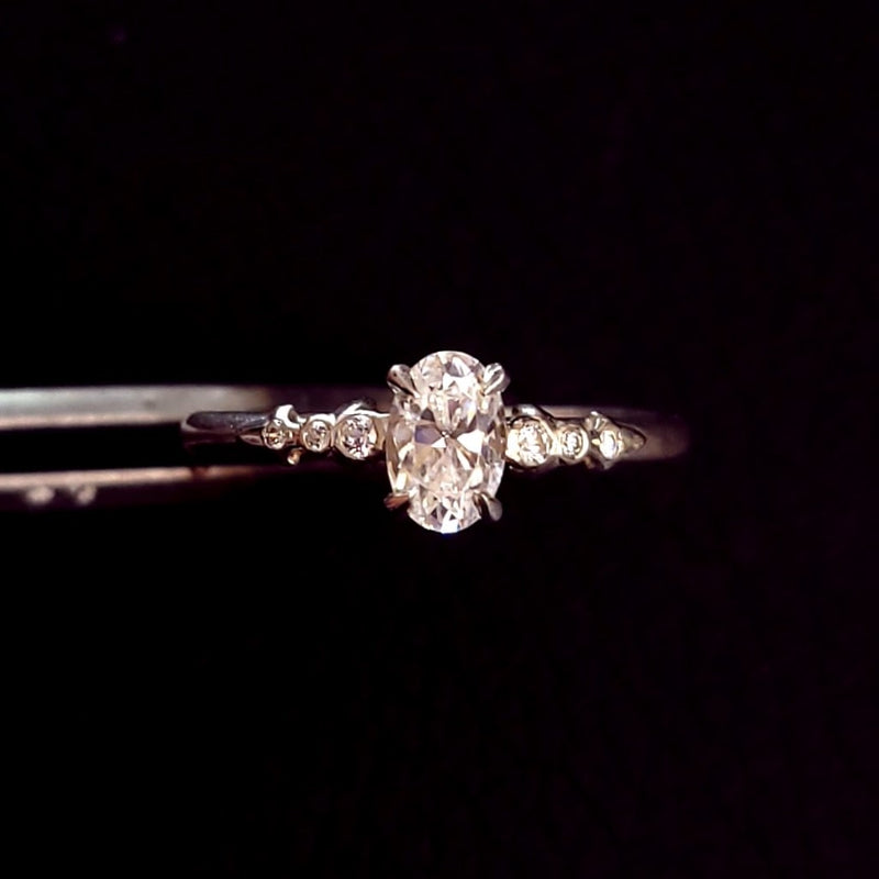 Brilliant cut oval diamond engagement ring. Sneak Peak